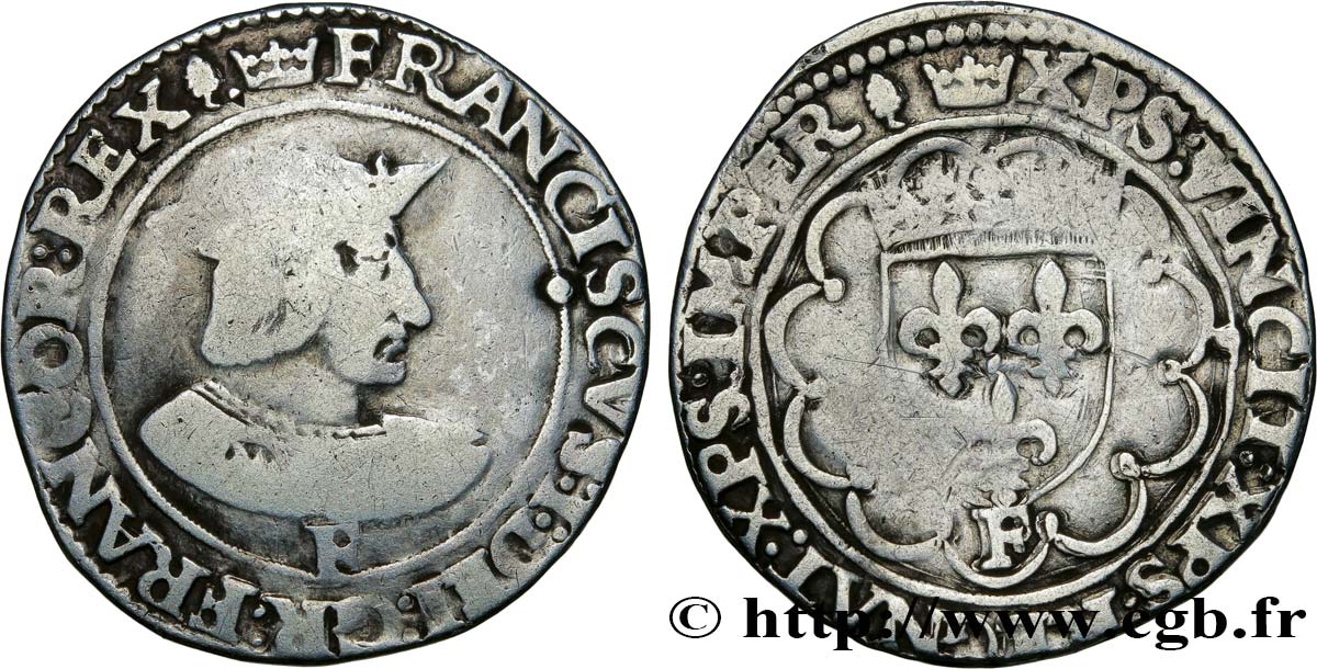 FRANCOIS I Teston, 14e type n.d. Angers BC/BC+