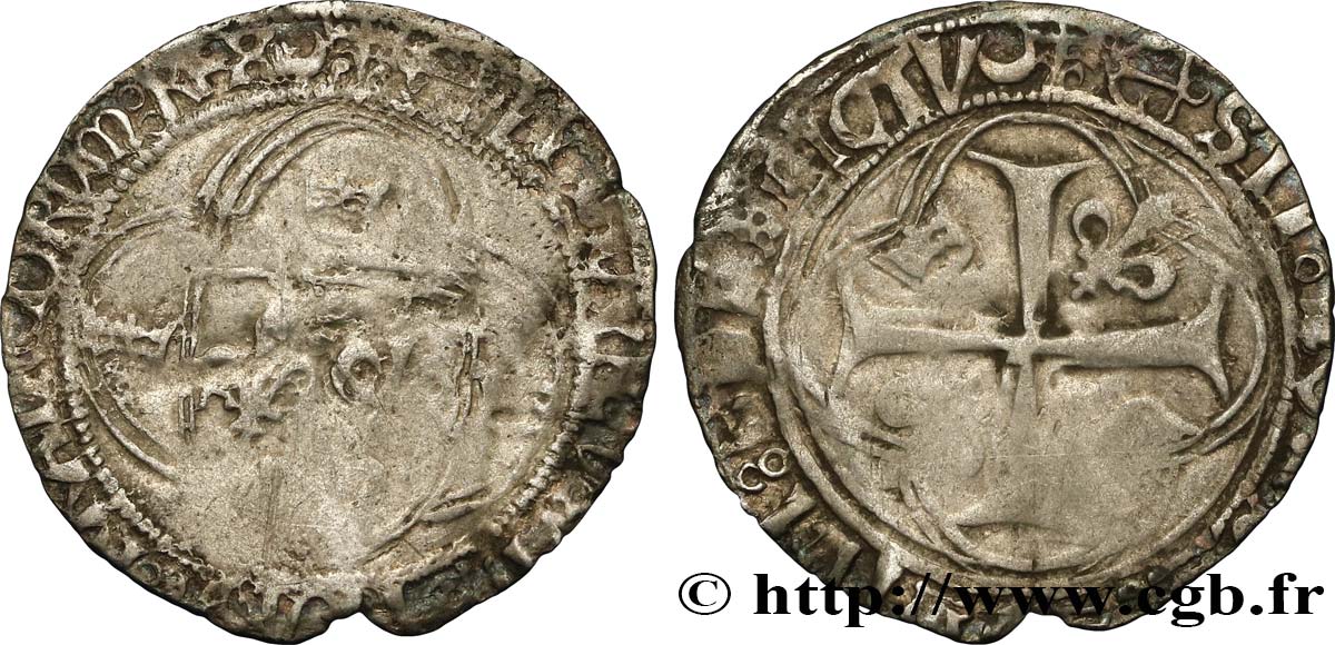 LOUIS XII  Douzain ou grand blanc à la couronne 25/04/1498 Bayonne BC