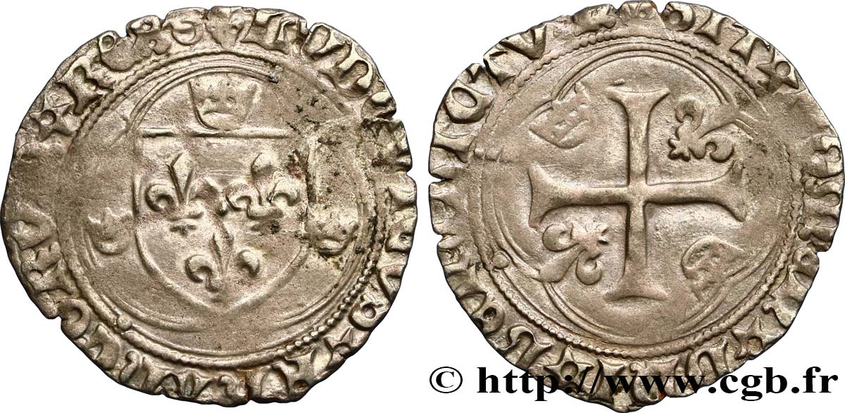 LOUIS XII  Douzain ou grand blanc à la couronne n.d. Troyes BC+