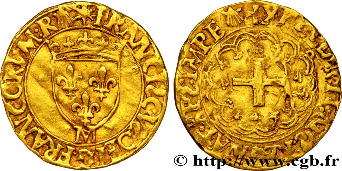 FRANCIS I Demi-écu d or à la croisette, 1er type 19/03/1541 Toulouse VF