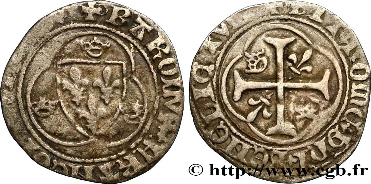 CHARLES VIII Blanc à la couronne n.d. s.l. TB+