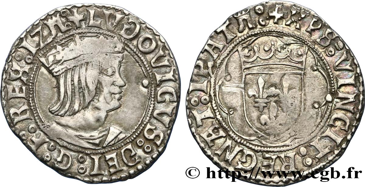 LOUIS XII, FATHER OF THE PEOPLE Demi-teston n.d. Tours XF