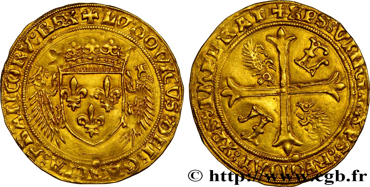 LOUIS XII  Écu d or aux porcs-épics 19/11/1507 Rouen AU
