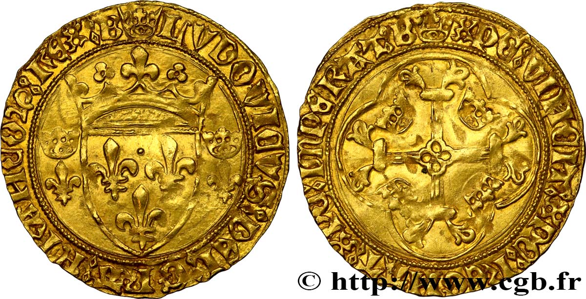 LOUIS XI LE PRUDENT Écu d or à la couronne ou écu neuf n.d. Bourges TTB+