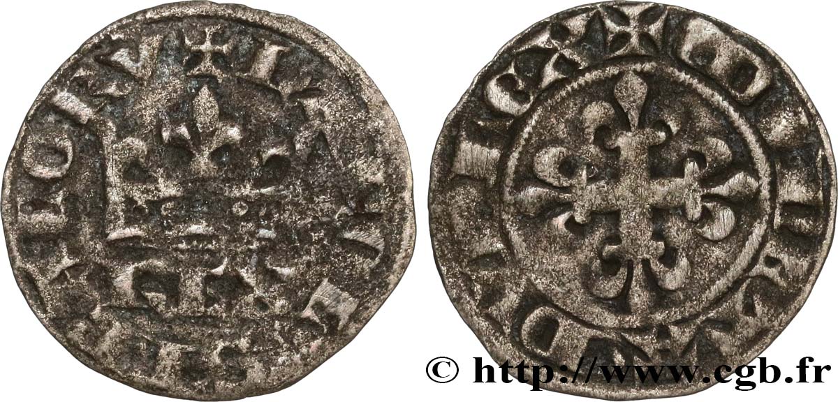 CHARLES IV LE BEL Double parisis n.d. TB+
