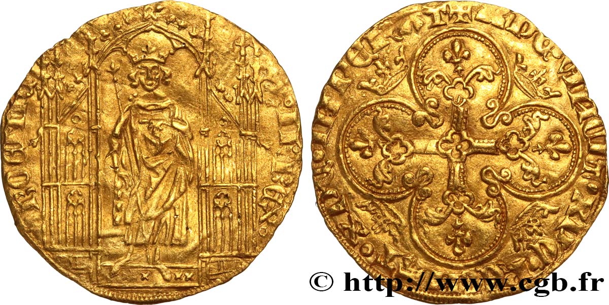 PHILIPP VI OF VALOIS Royal d or 16/02/1326  fVZ