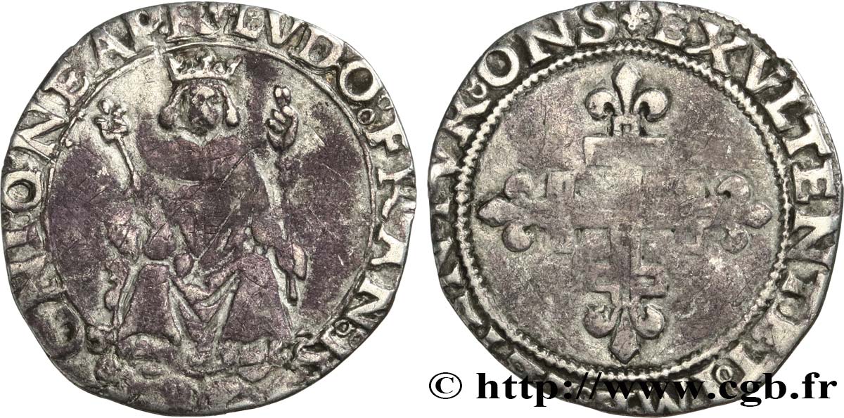 LOUIS XII, FATHER OF THE PEOPLE Carlin c. 1502 Naples VF