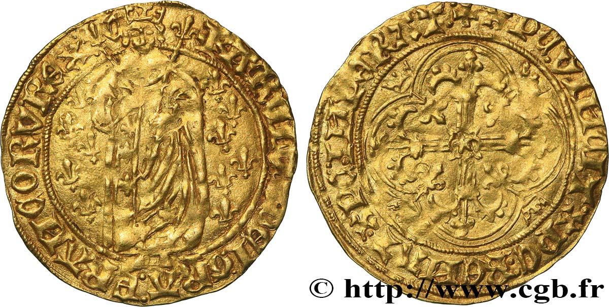 CHARLES VII LE BIEN SERVI / THE WELL-SERVED Royal d or n.d. Chinon XF