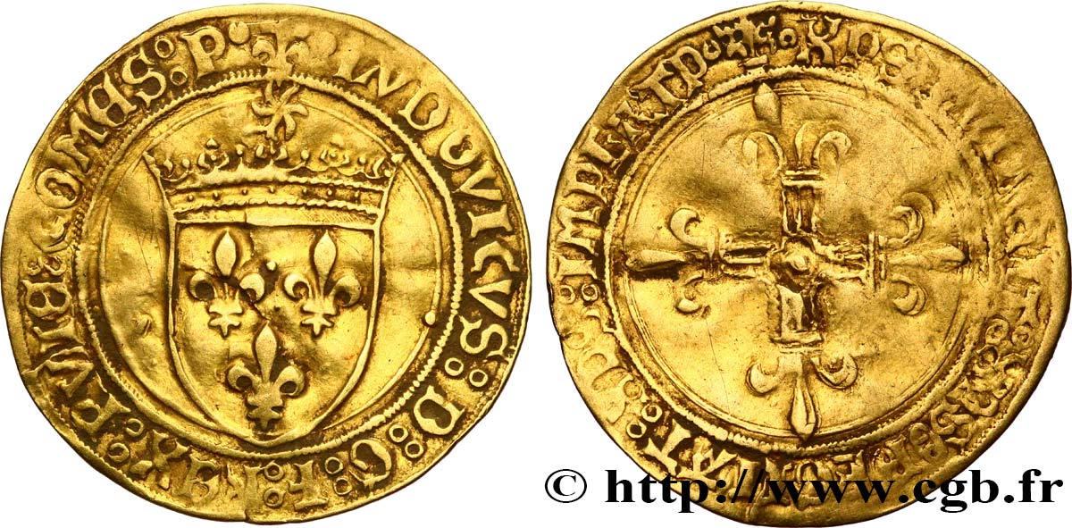 LOUIS XII LE PÈRE DU PEUPLE Écu d or au soleil de Provence 25/04/1498 Aix-en-Provence TTB/TB+