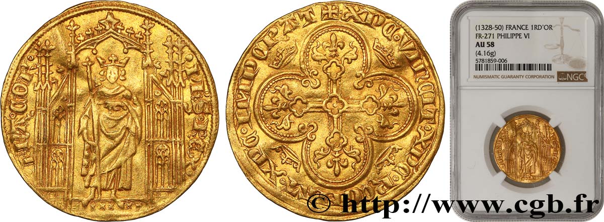 PHILIP VI OF VALOIS Royal d or n.d.  AU58