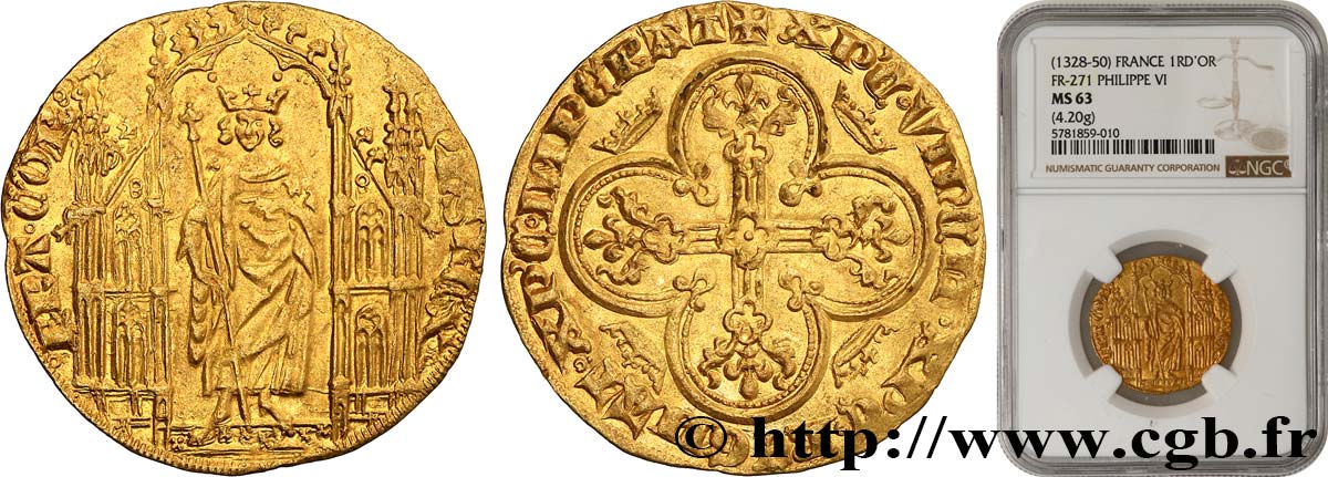 FILIPPO VI OF VALOIS Royal d or n.d.  MS63