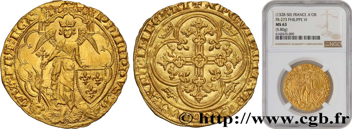 FILIPPO VI OF VALOIS Ange d or 26/06/1342  MS63