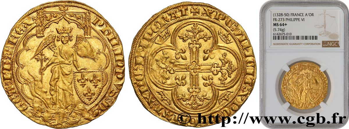 FILIPPO VI OF VALOIS Ange d or 26/06/1342  MS64