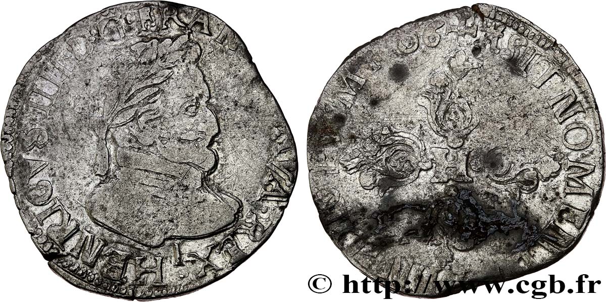 HENRY IV Demi-franc, type de Limoges 1606 Limoges BC/RC+