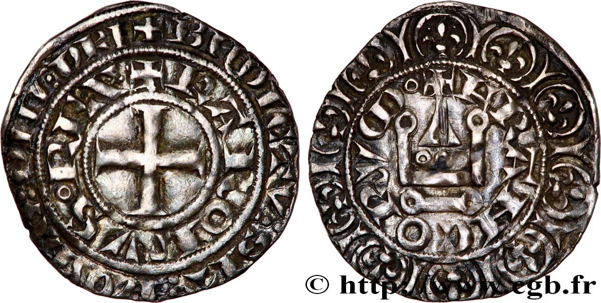 CHARLES IV  THE FAIR  Maille blanche n.d.  XF