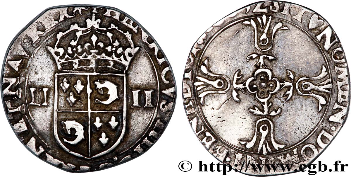 HENRY IV Quart d écu du Dauphiné 1605 Grenoble XF