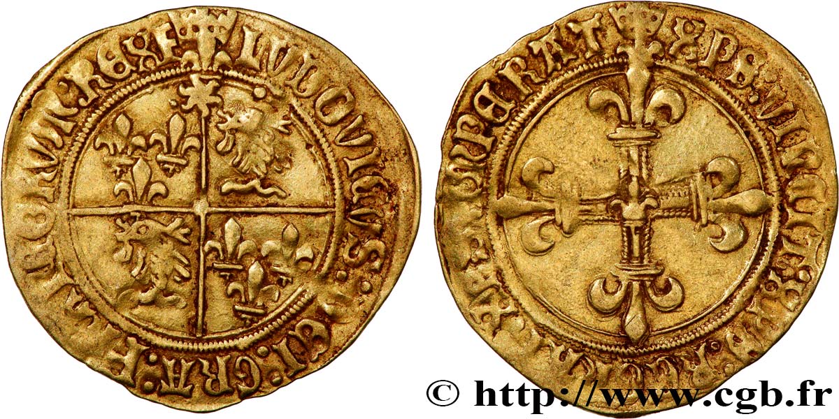 LOUIS XII  Écu d or au soleil du Dauphiné 25/04/1498 Montélimar SS