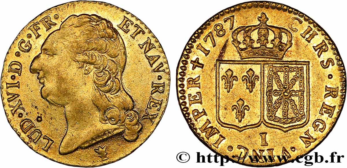 LOUIS XVI Louis d or aux écus accolés 1787 Limoges VZ/fST
