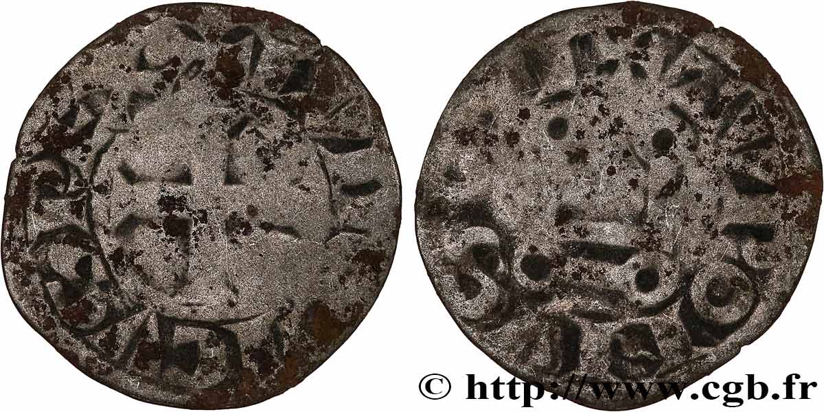 LOUIS VIII LE LION ET PREMIÈRE PARTIE DU RÈGNE DE LOUIS IX Denier tournois c.1223-1245 B+