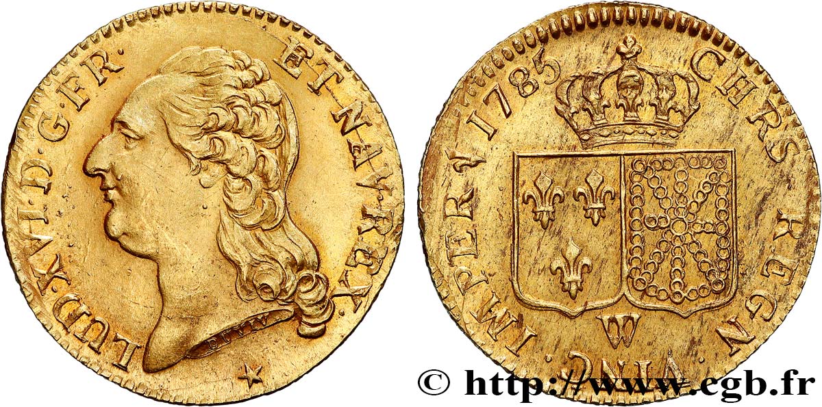 LOUIS XVI Louis d or dit  aux écus accolés  1785 Lille EBC
