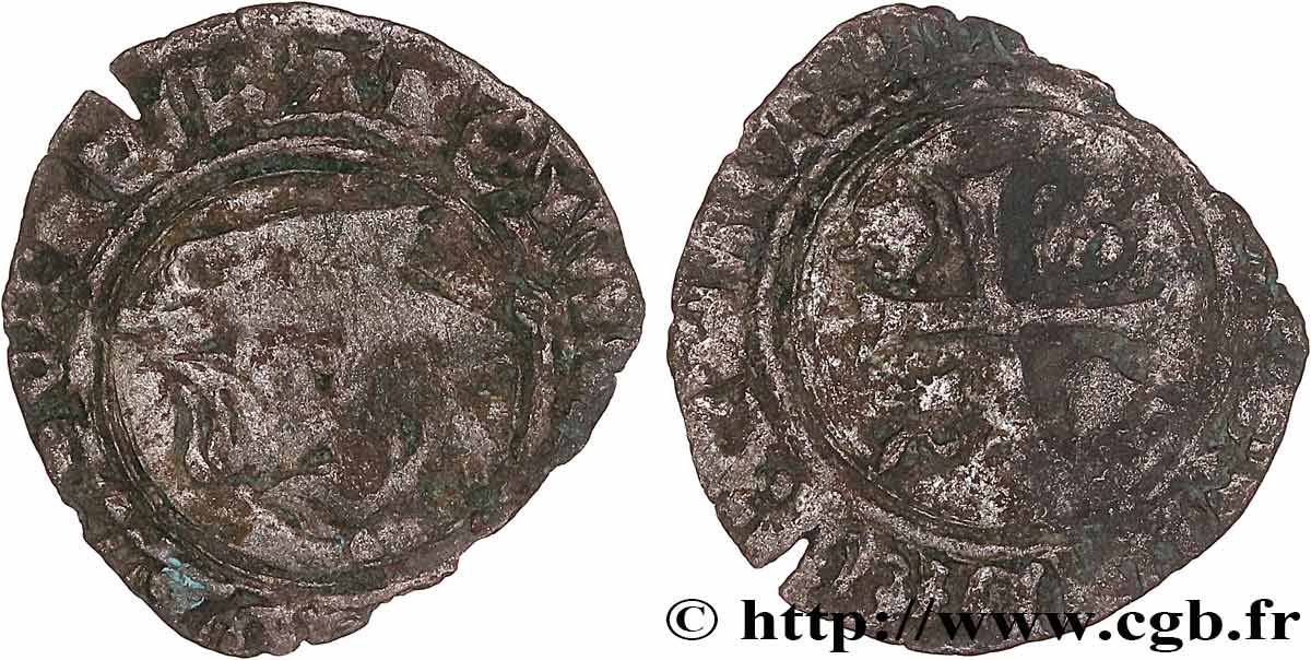 CHARLES VIII Liard au dauphin n.d. Atelier indéterminé B+