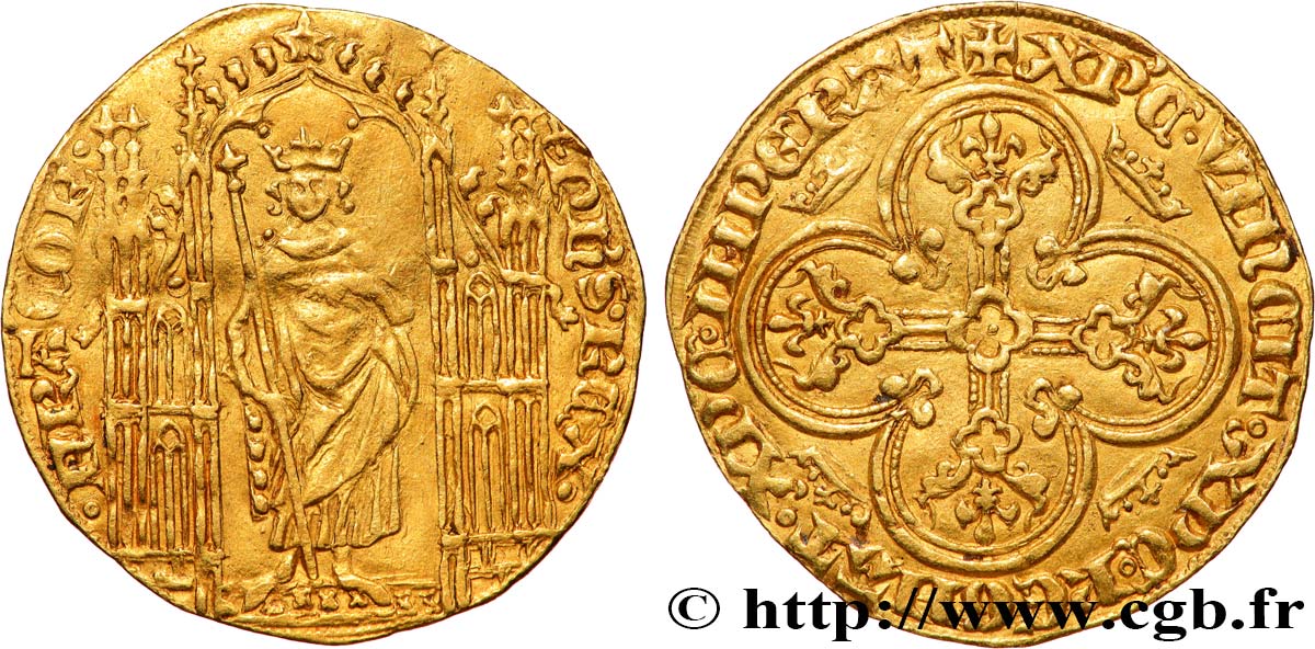 PHILIP VI OF VALOIS Royal d or 16/02/1326  XF/AU