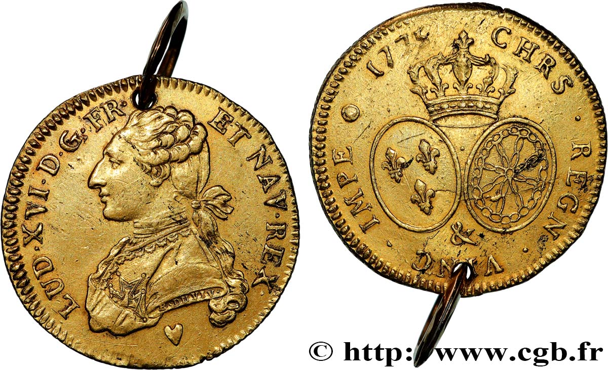 LOUIS XVI Double louis d’or aux écus ovales 1775 Aix-en-Provence TTB