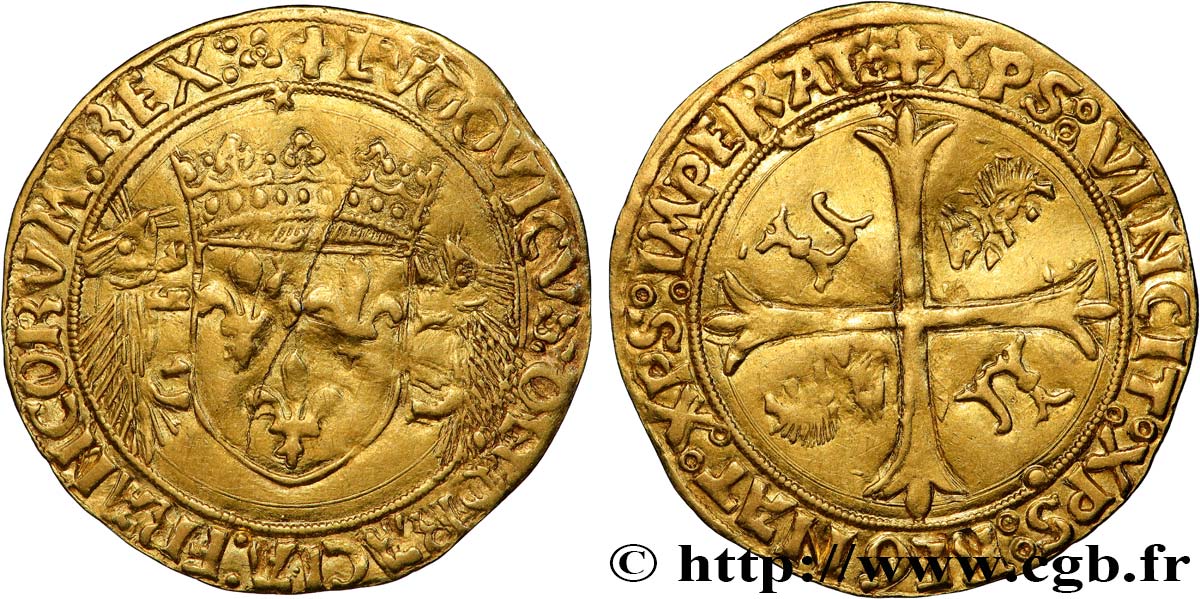 LOUIS XII  Écu d or aux porcs-épics 19/11/1507 Lyon XF