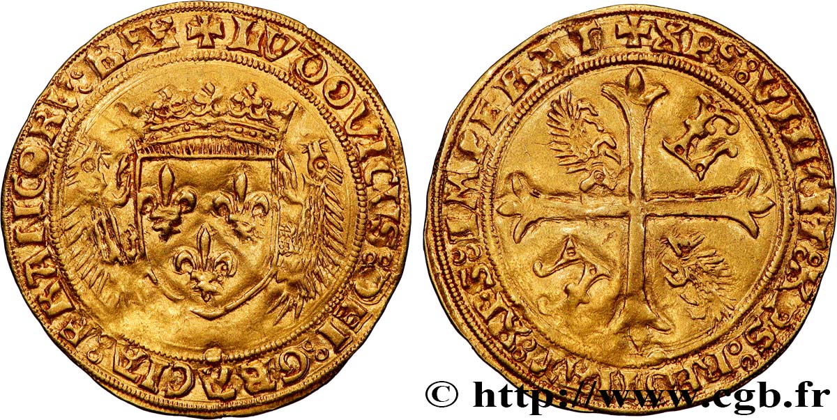 LOUIS XII  Écu d or aux porcs-épics 19/11/1507 Rouen SPL