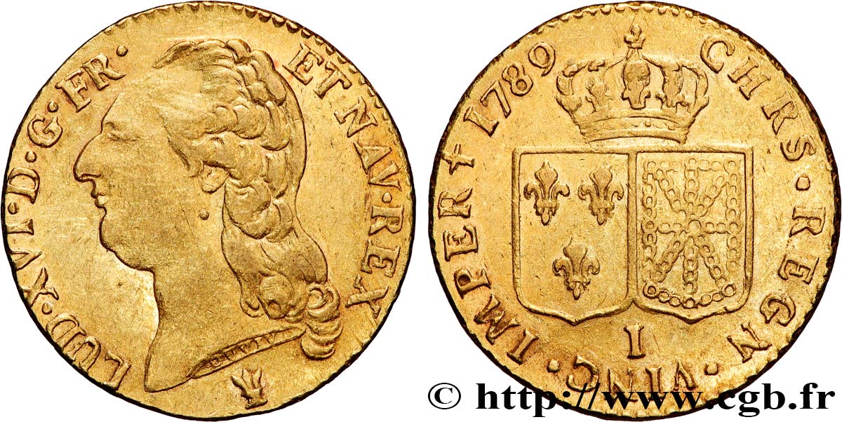 LOUIS XVI Louis d or aux écus accolés 1789 Limoges q.SPL/SPL