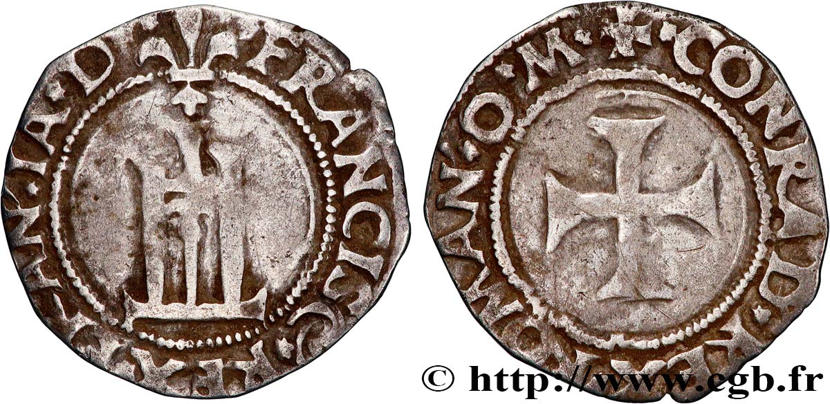 FRANCIS I Cavallotto d’argent, 1er type n.d. Gênes XF