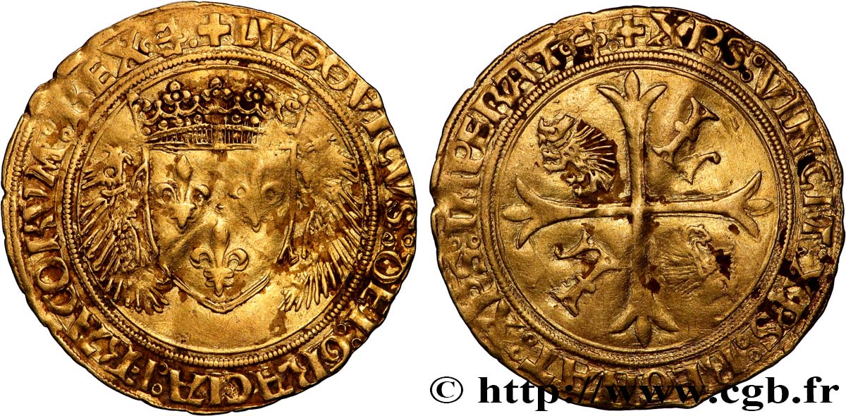 LOUIS XII  Écu d or aux porcs-épics 19/11/1507 Bayonne XF