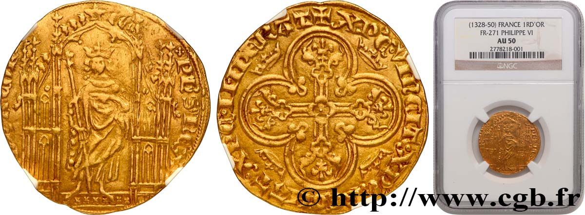 PHILIP VI OF VALOIS Royal d or n.d.  AU50