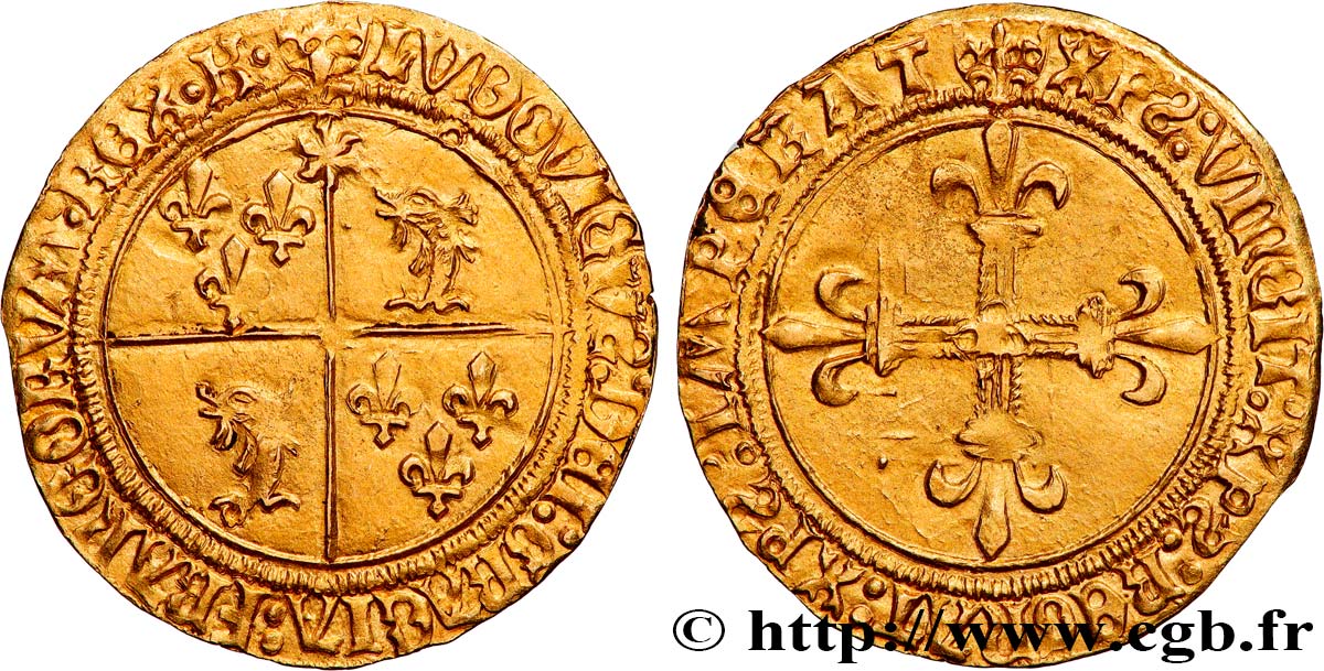 LOUIS XII  Écu d or au soleil du Dauphiné 25/04/1498 Montélimar q.SPL