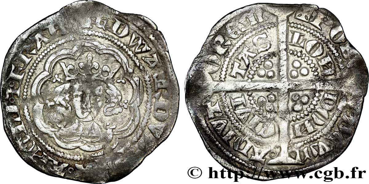 KINGDOM OF ENGLAND - EDWARD III demi-gros n.d. Londres MB/q.BB