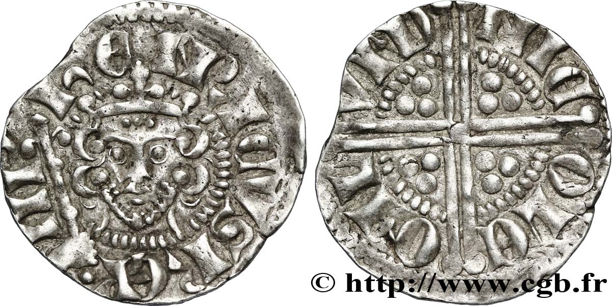 ANGLETERRE - ROYAUME D ANGLETERRE - HENRY III PLANTAGENÊT Penny dit “long cross”, classe 4a n.d. Londres XF