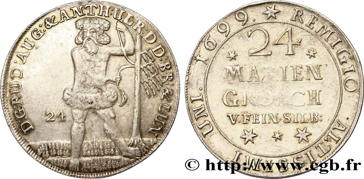 GERMANY - BRUNSWICK Gulden 1699 Brunswick VF