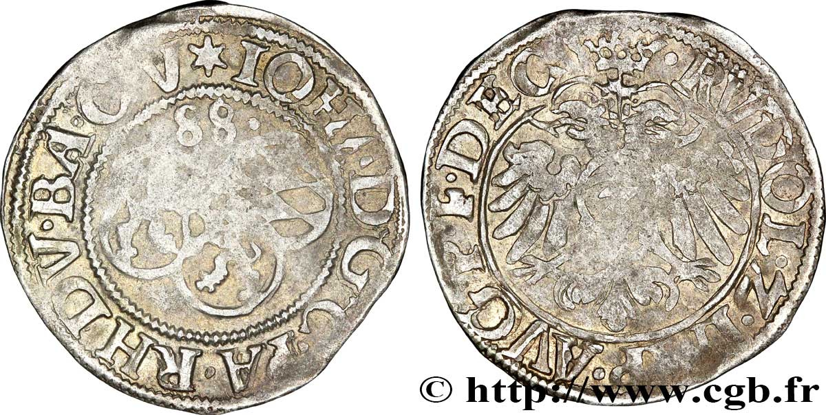 HOLY ROMAN EMPIRE - PFALZ-ZWEIBRÜCK - JOHANN DER ÄLTERE 2 kreuzers 1588 Veldenz VF