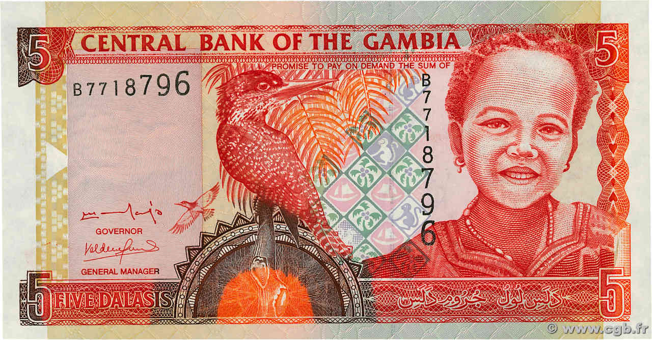 5 Dalasis GAMBIA  2001 P.20a FDC