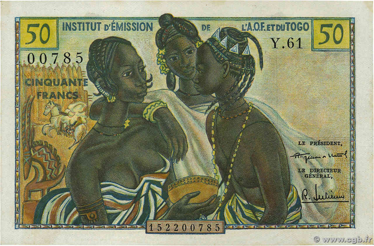 50 Francs AFRIQUE OCCIDENTALE FRANÇAISE (1895-1958)  1956 P.45 pr.NEUF