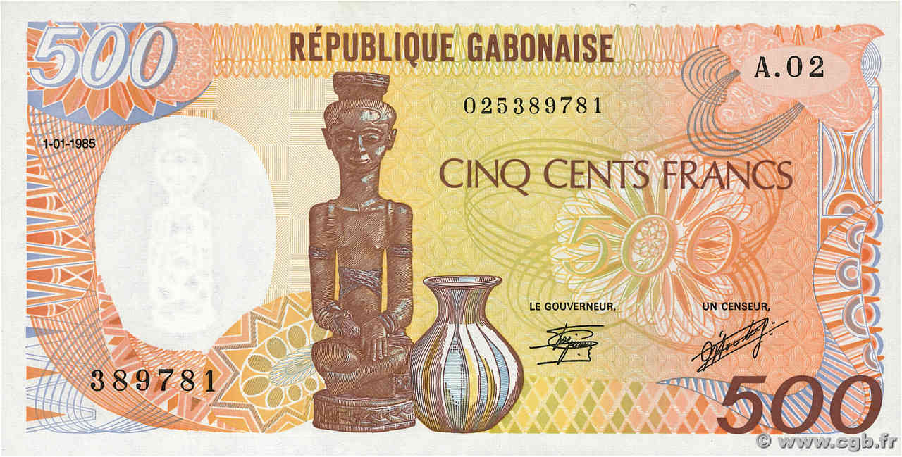 500 Francs type 1985 GABON  1985 A.244a pr.NEUF