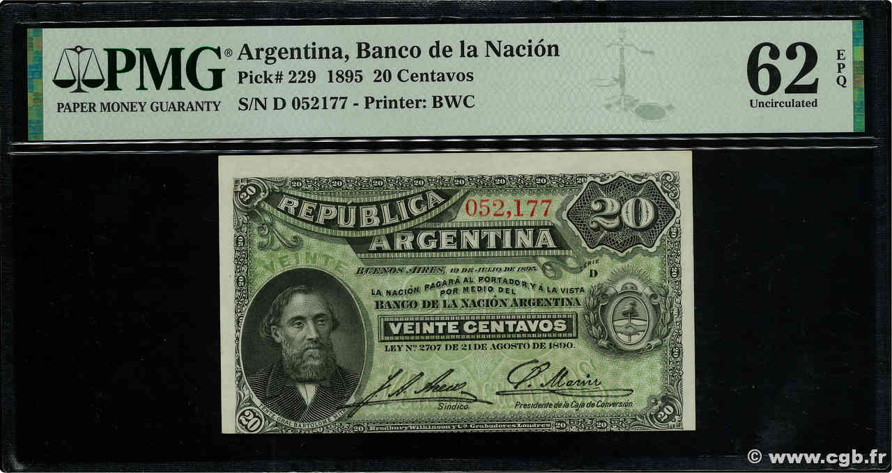 20 Centavos ARGENTINE  1895 P.229 pr.NEUF