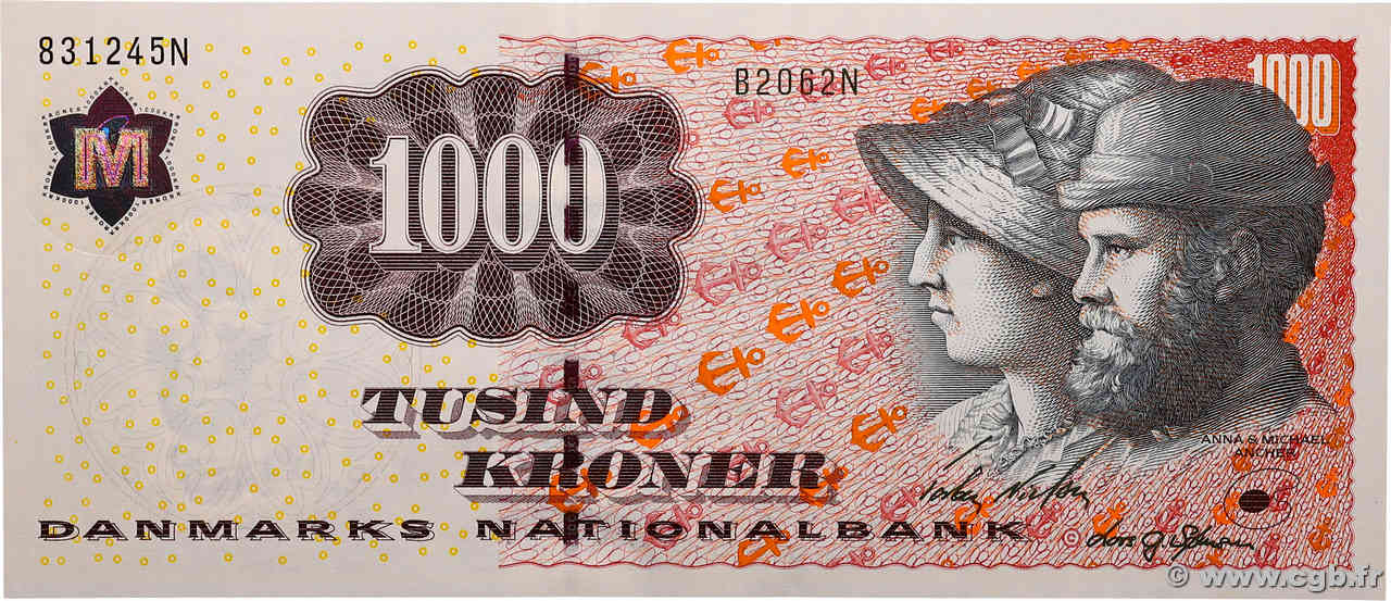 1000 Kroner DÄNEMARK  2006 P.064c ST