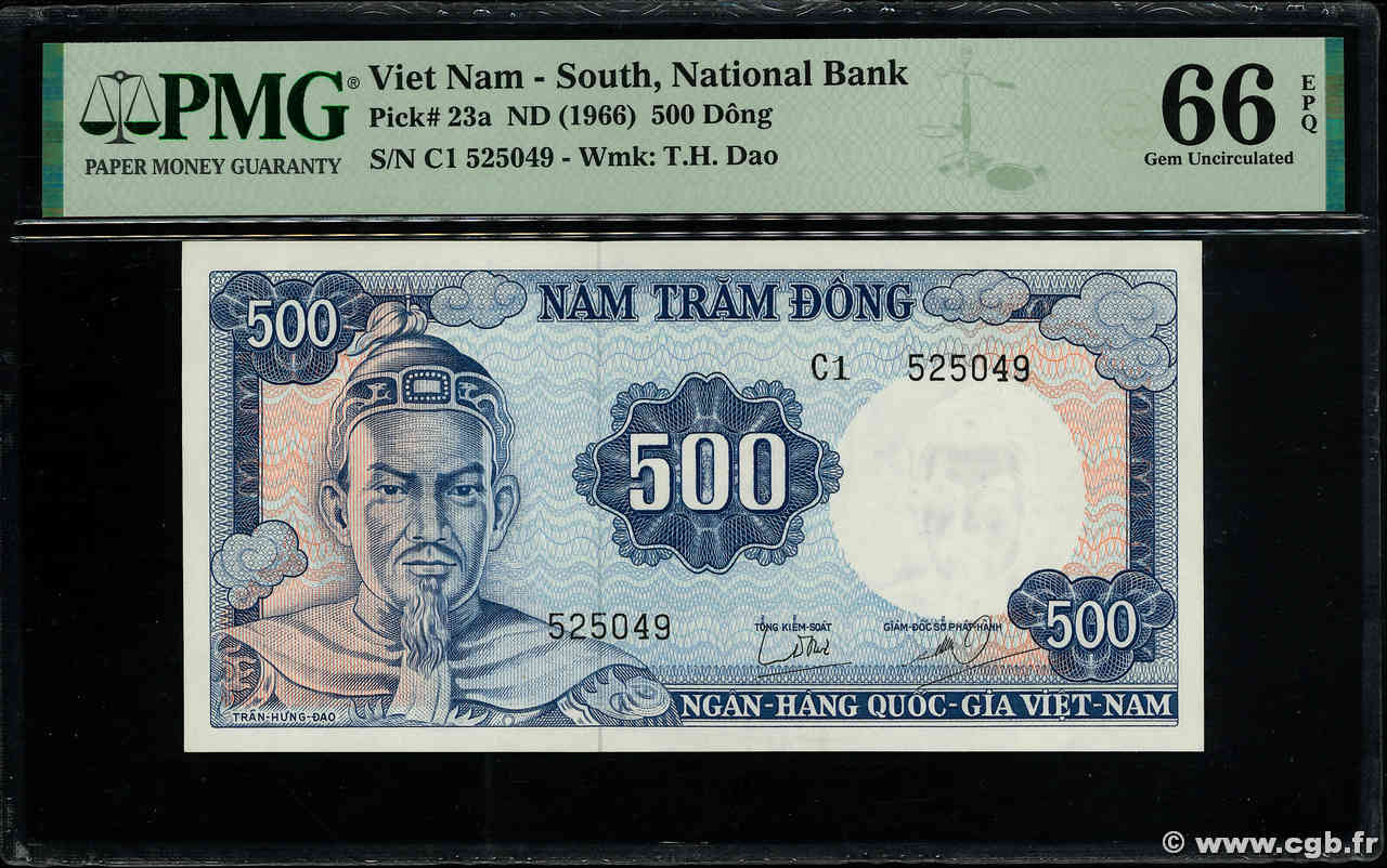 500 Dong SOUTH VIETNAM  1966 P.23a UNC