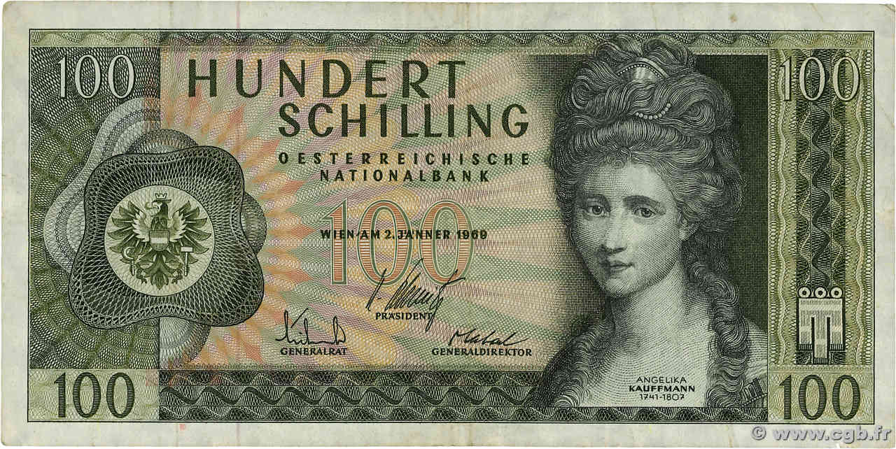 100 Schilling AUTRICHE  1969 P.146 TB+