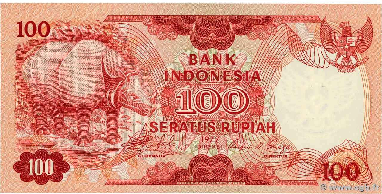 100 Rupiah INDONESIA  1977 P.116  UNC-