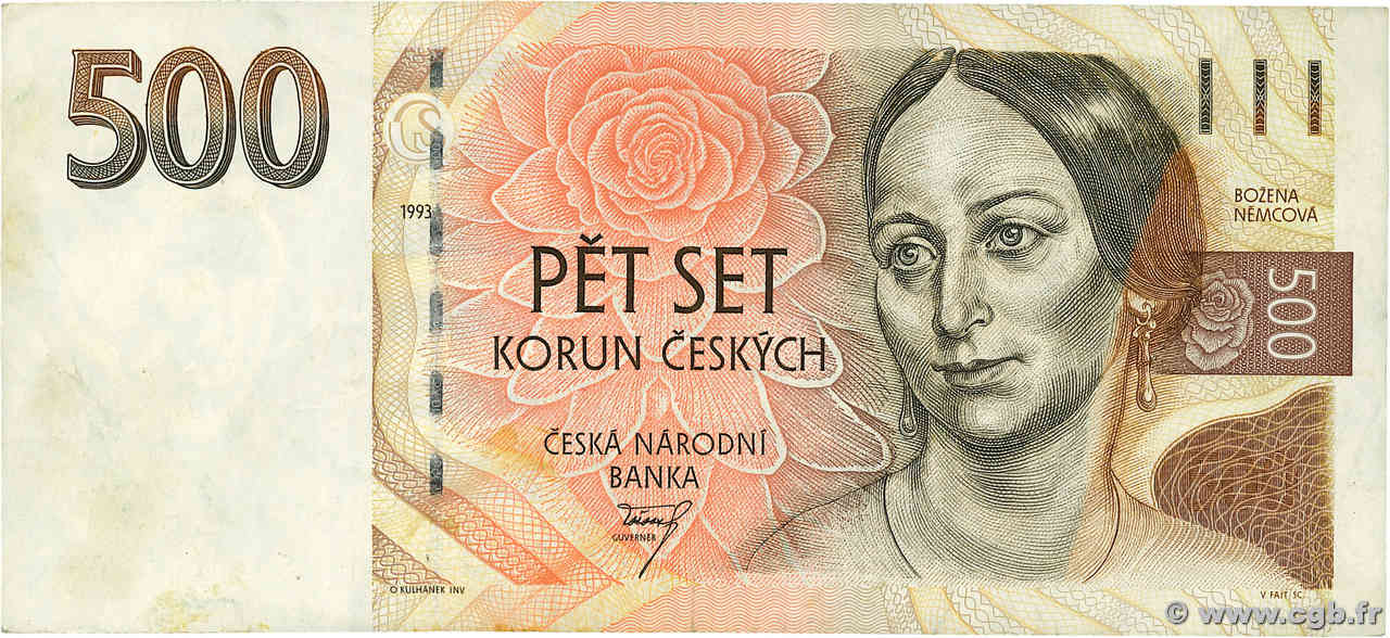 500 Korun RÉPUBLIQUE TCHÈQUE  1993 P.07a TTB