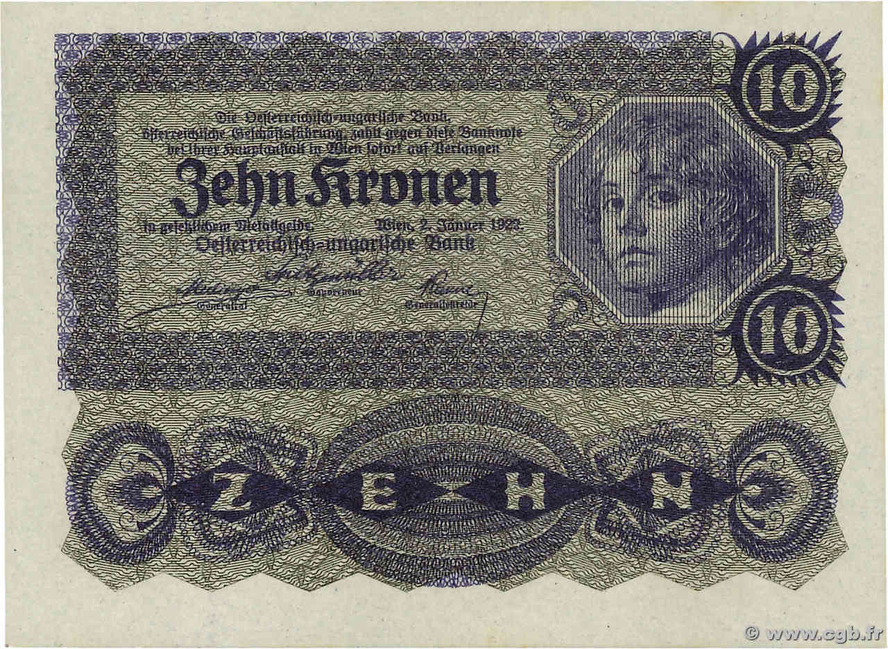 10 Kronen AUTRICHE  1922 P.075 pr.NEUF