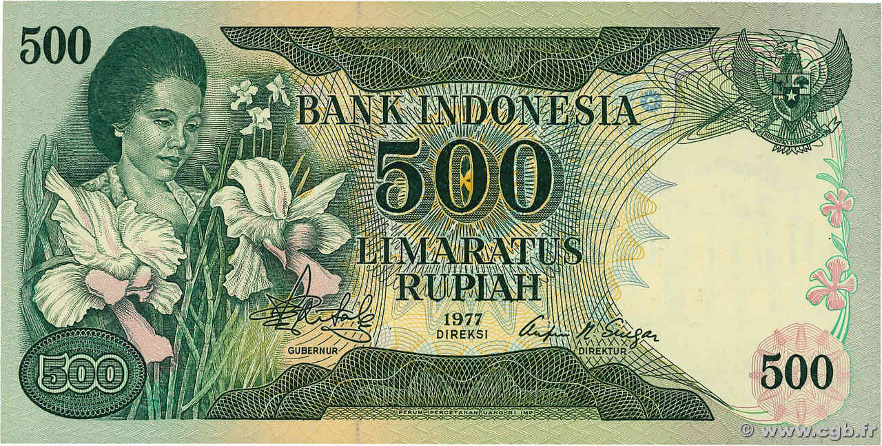 500 Rupiah Remplacement INDONESIA  1977 P.117r UNC-