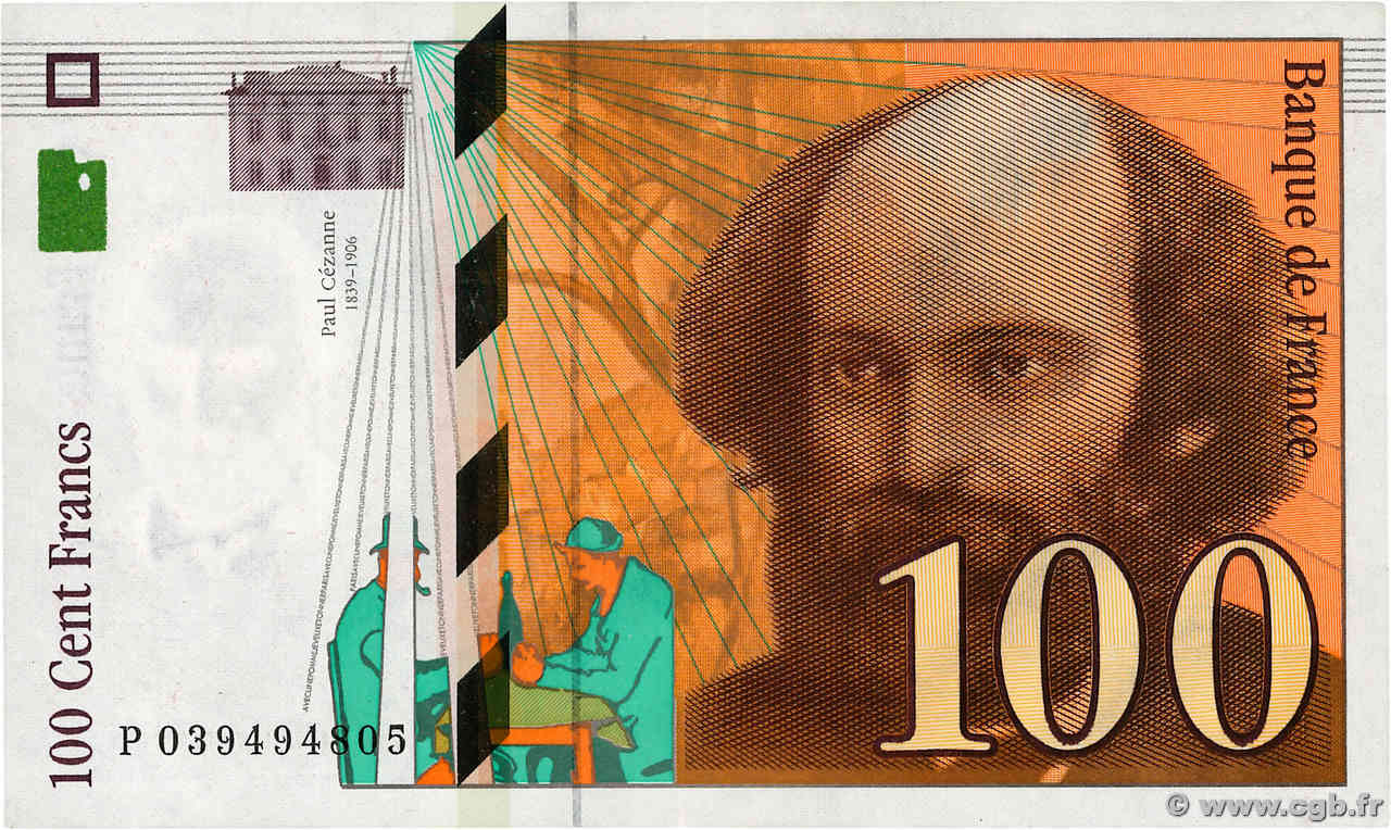100 Francs CÉZANNE FRANCIA  1997 F.74.01 q.AU